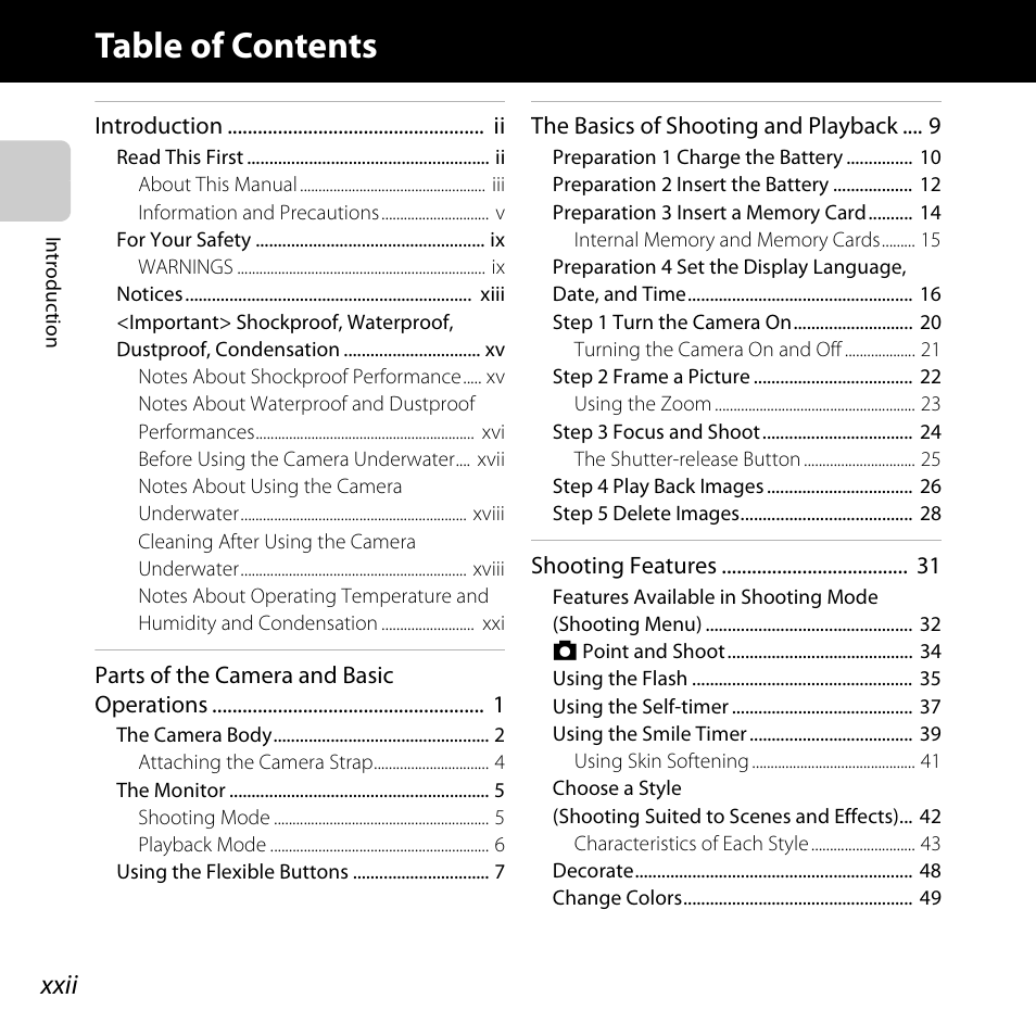 Nikon S31 User Manual | Page 24 / 208