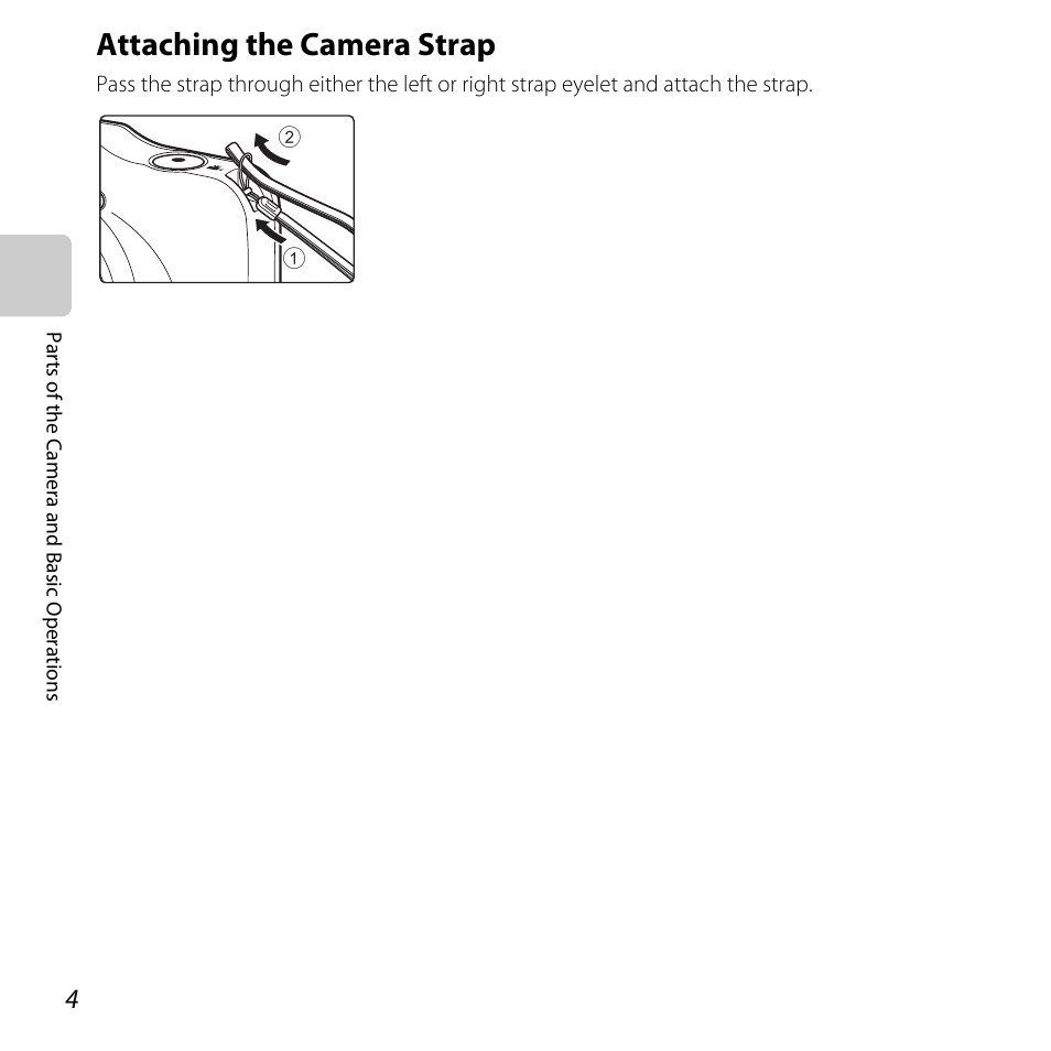 Attaching the camera strap | Nikon S31 User Manual | Page 30 / 208