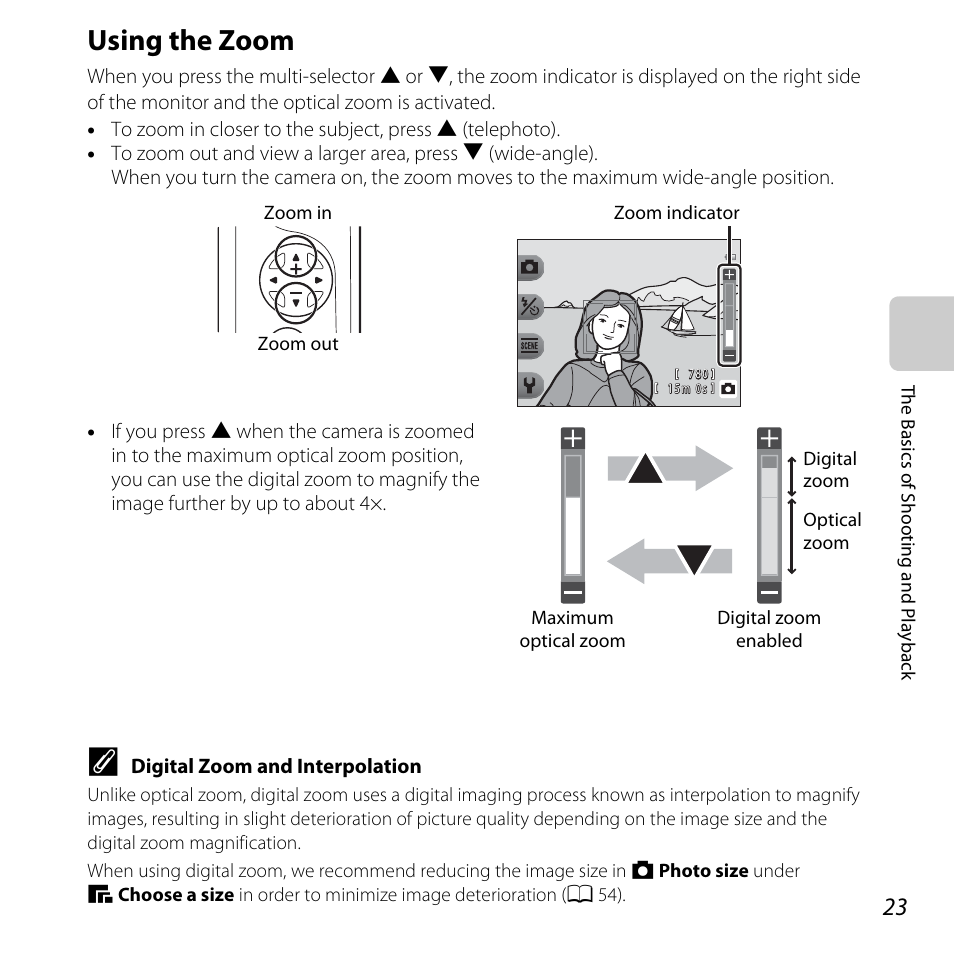 Using the zoom | Nikon S31 User Manual | Page 49 / 208