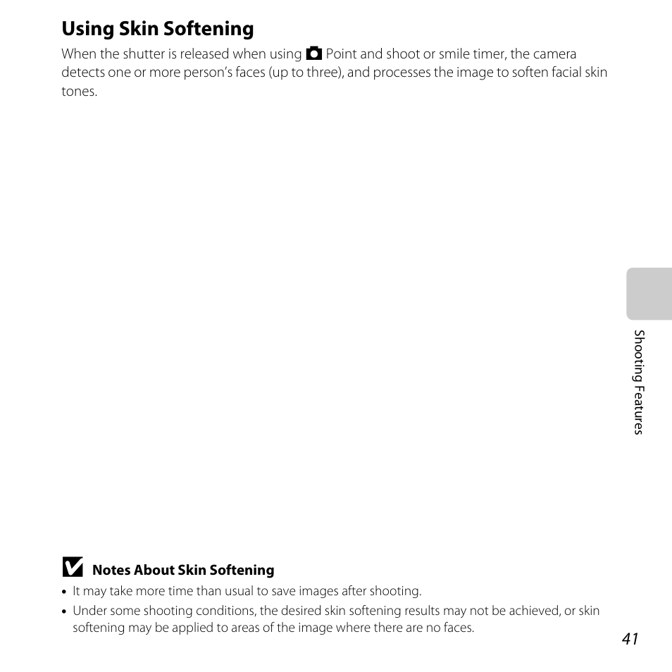 Using skin softening | Nikon S31 User Manual | Page 67 / 208