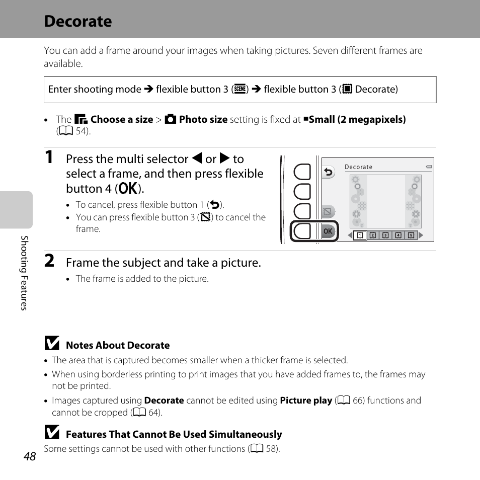 Decorate | Nikon S31 User Manual | Page 74 / 208