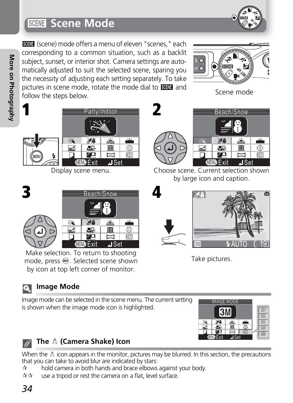 E scene mode | Nikon 2200 - 3200 User Manual | Page 44 / 120