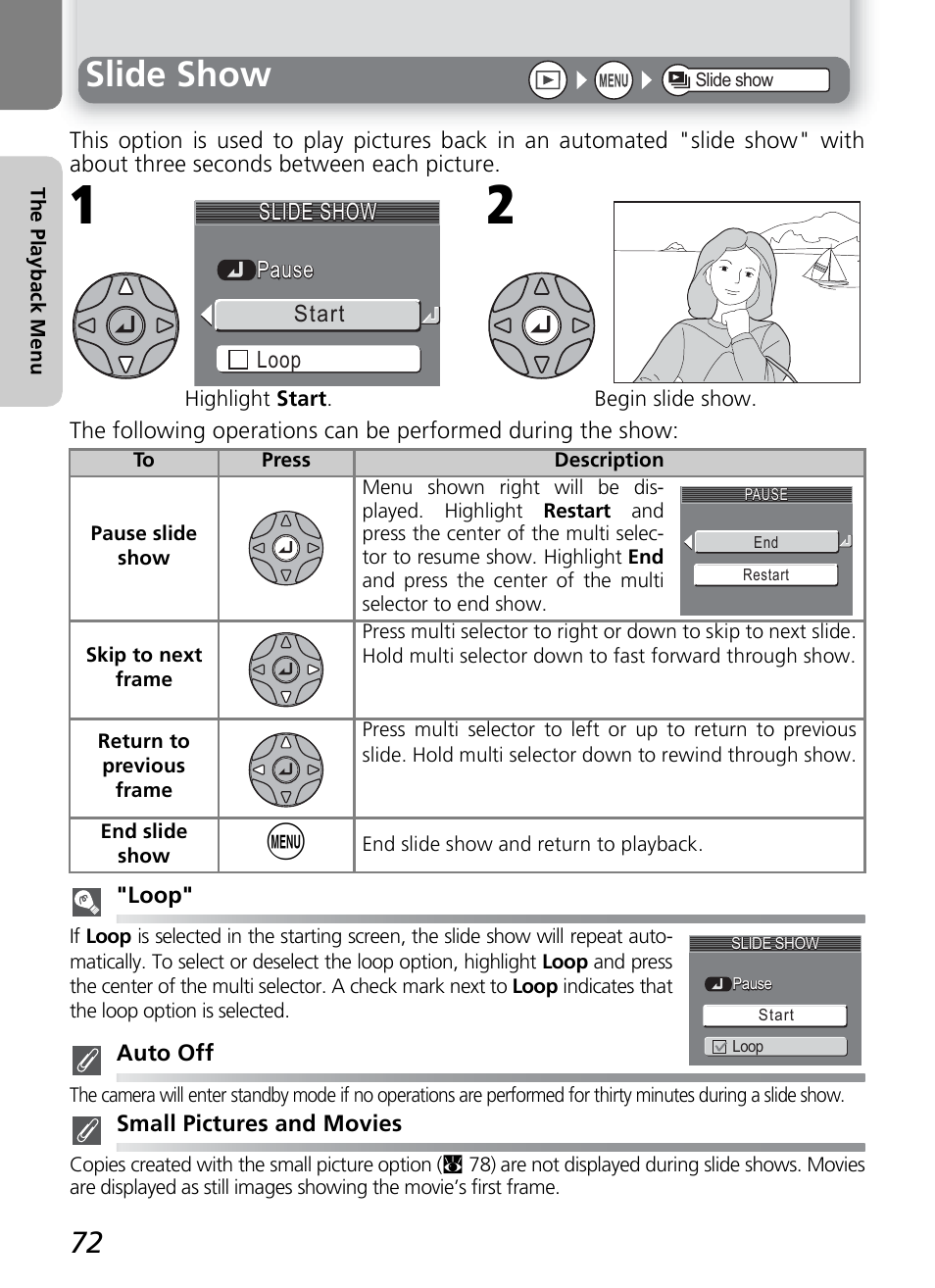 Slide show | Nikon 2200 - 3200 User Manual | Page 82 / 120