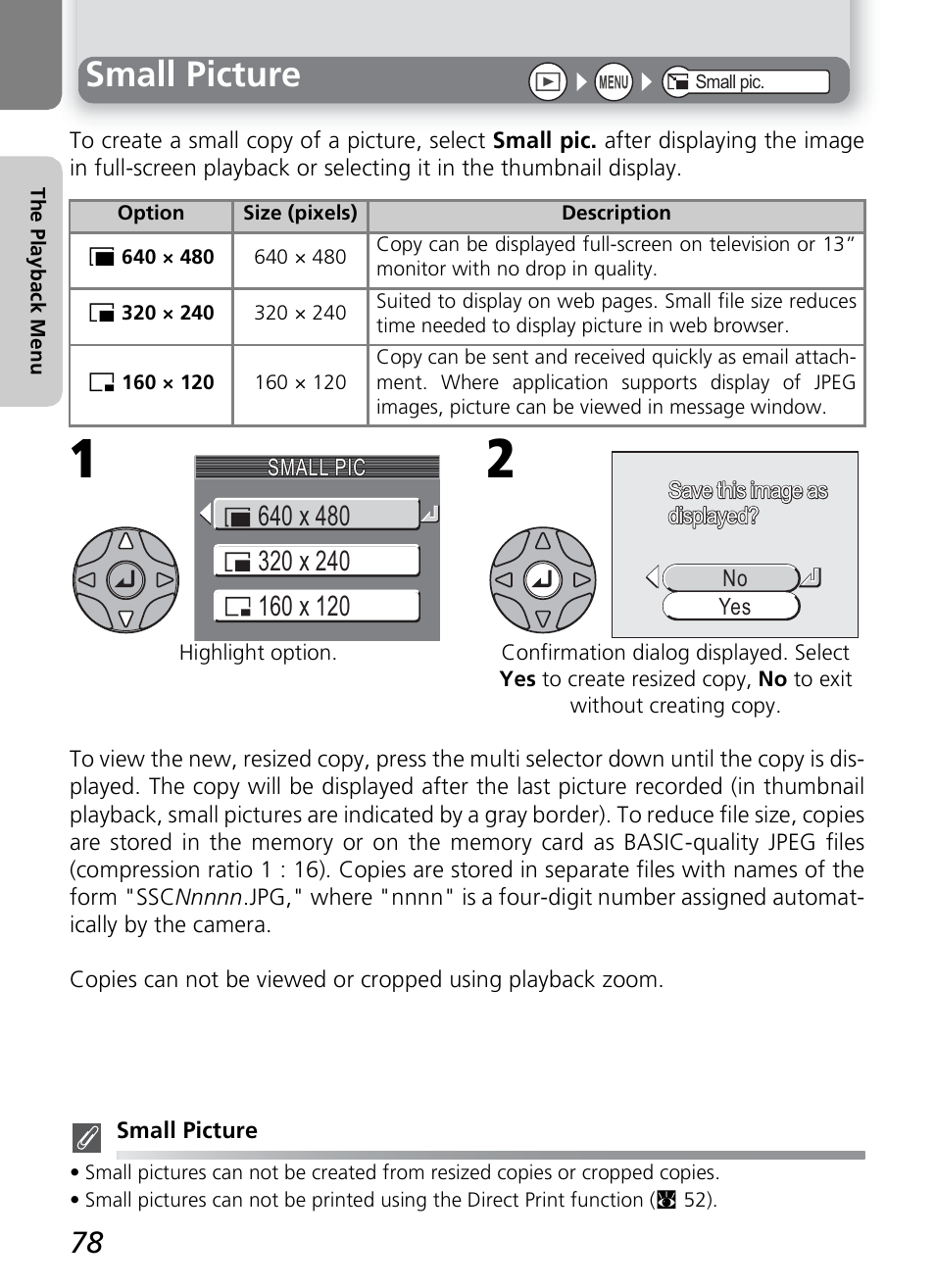 Small picture | Nikon 2200 - 3200 User Manual | Page 88 / 120