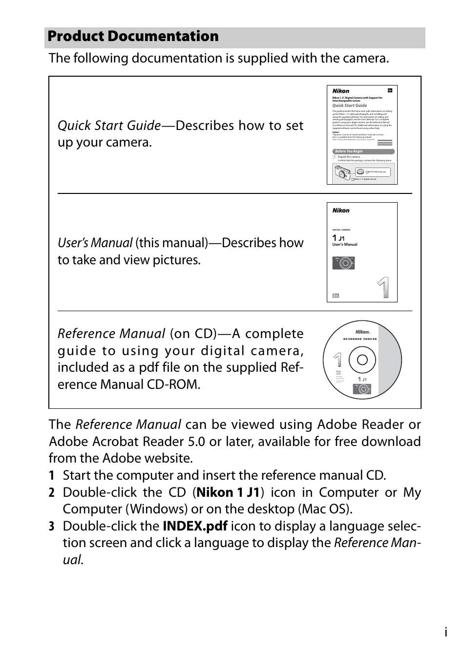 Product documentation | Nikon J1 User Manual | Page 3 / 88