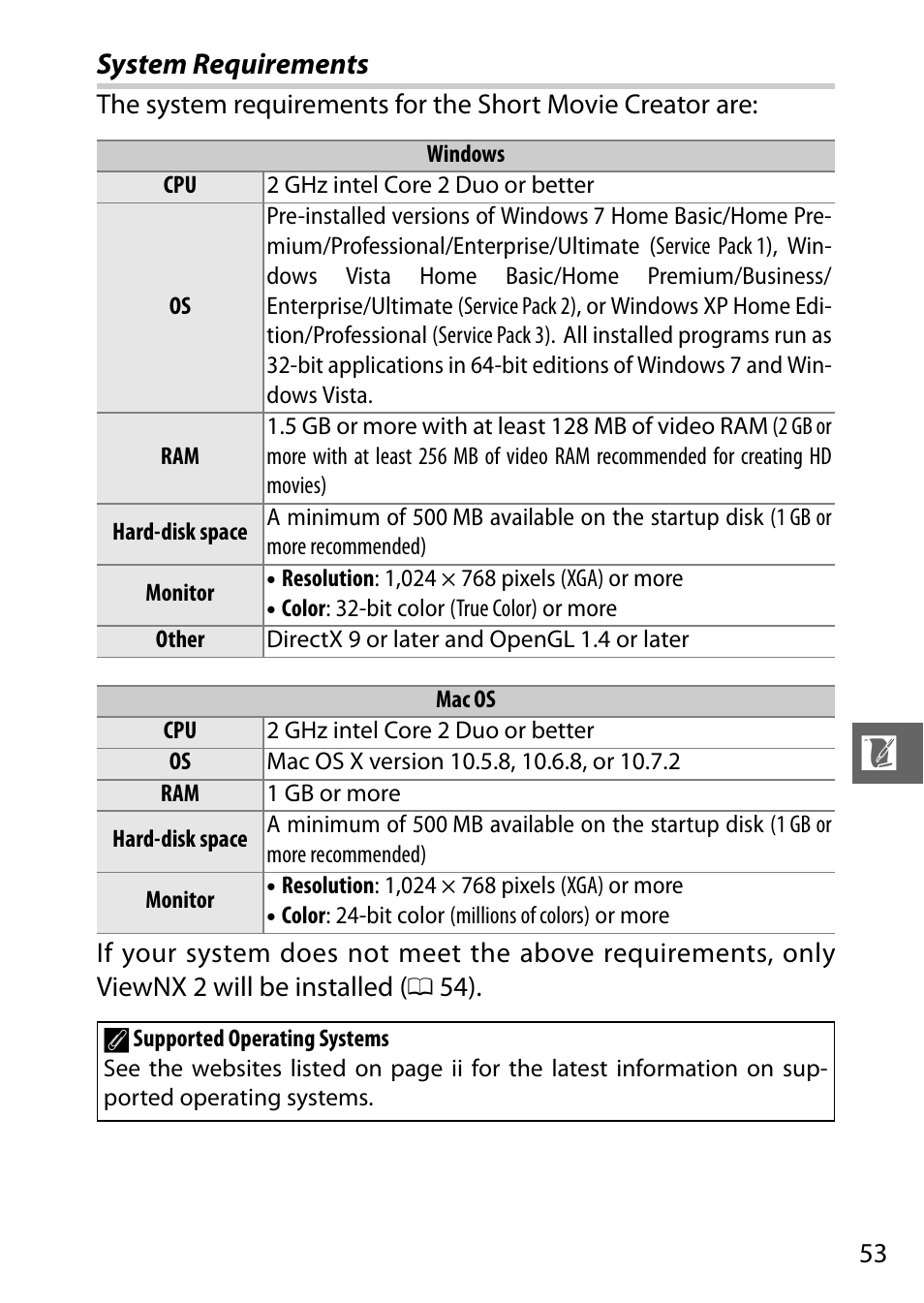 System requirements | Nikon J1 User Manual | Page 65 / 88