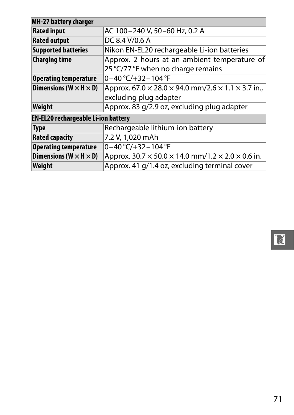 0 71): a | Nikon J1 User Manual | Page 83 / 88