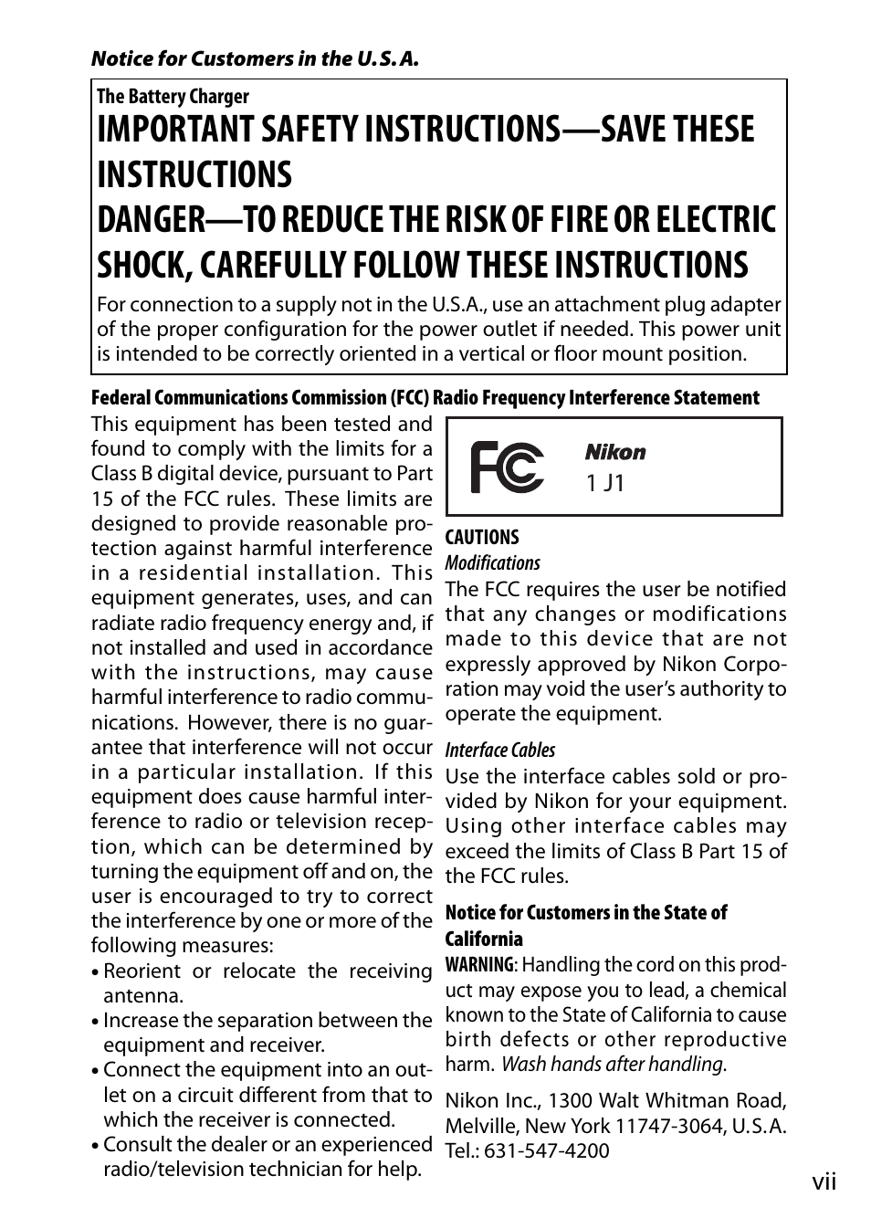 Nikon J1 User Manual | Page 9 / 88