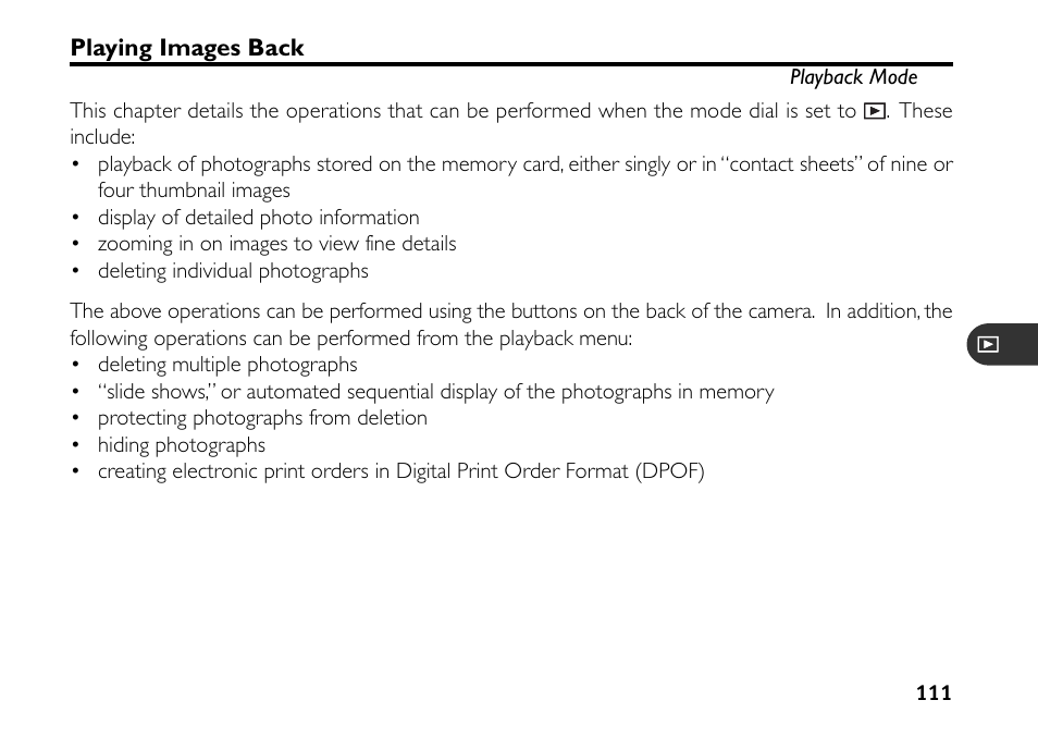 Playing images back | Nikon 880 User Manual | Page 116 / 193