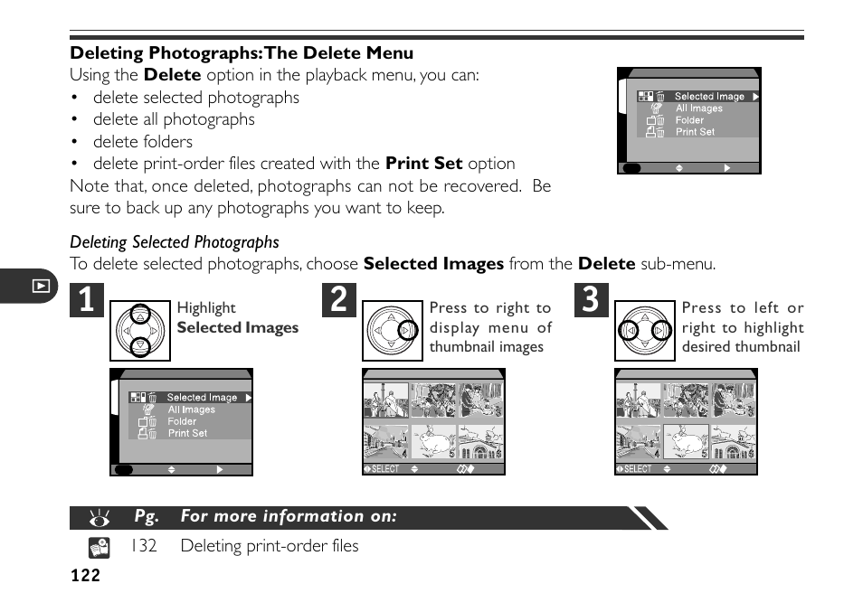 122 deleting photographs: the delete menu | Nikon 880 User Manual | Page 127 / 193