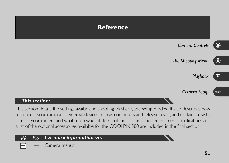 Reference | Nikon 880 User Manual | Page 56 / 193