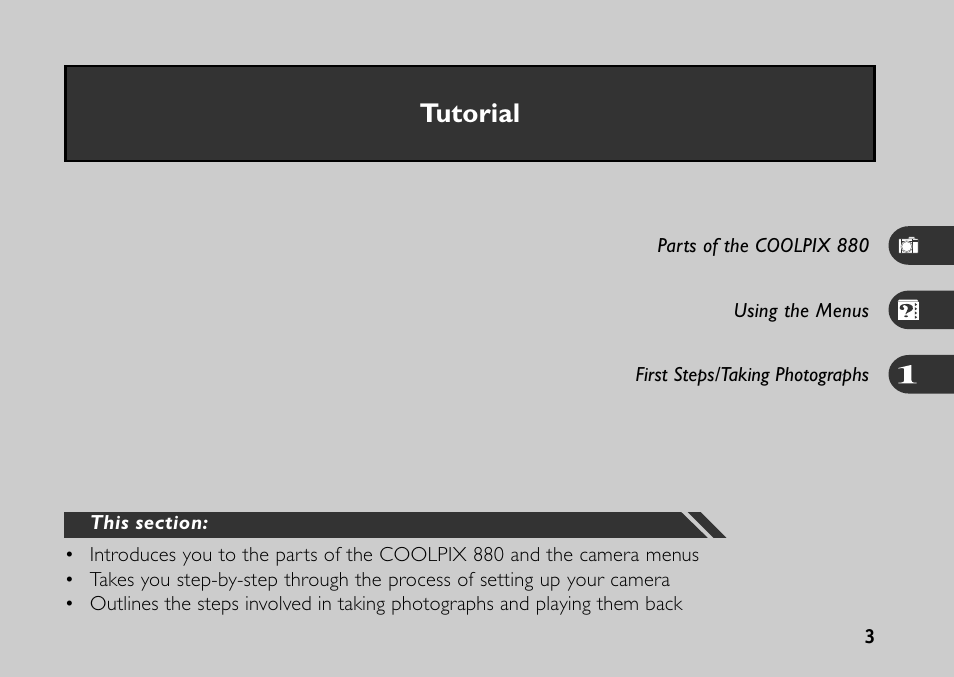 Tutorial | Nikon 880 User Manual | Page 8 / 193