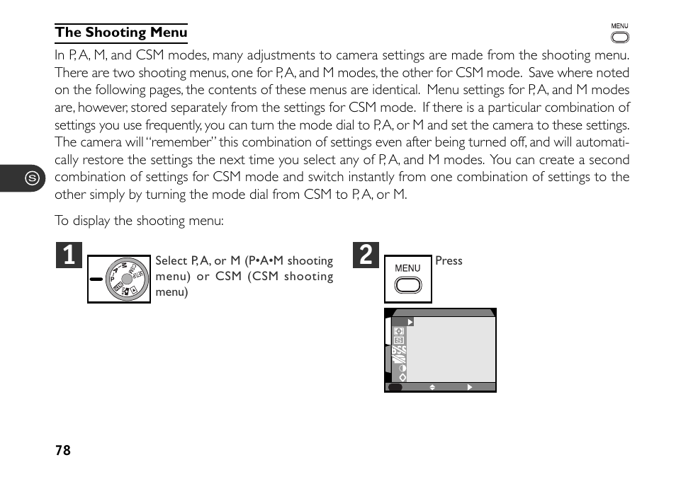The shooting menu | Nikon 880 User Manual | Page 83 / 193