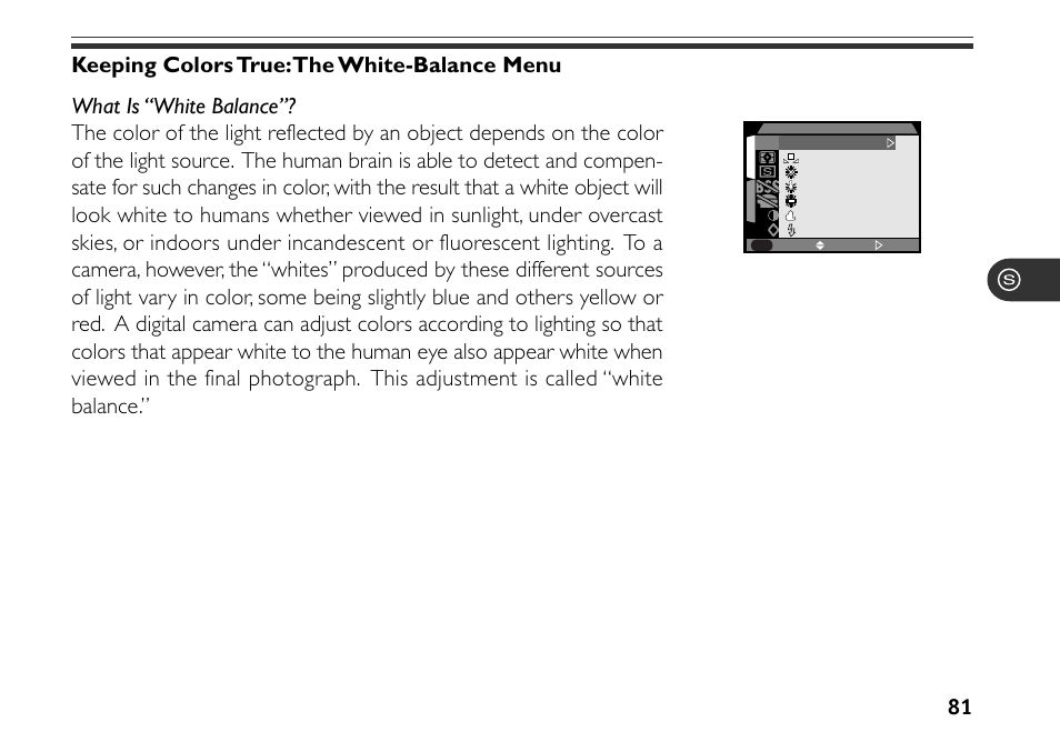 81 keeping colors true: the white-balance menu | Nikon 880 User Manual | Page 86 / 193