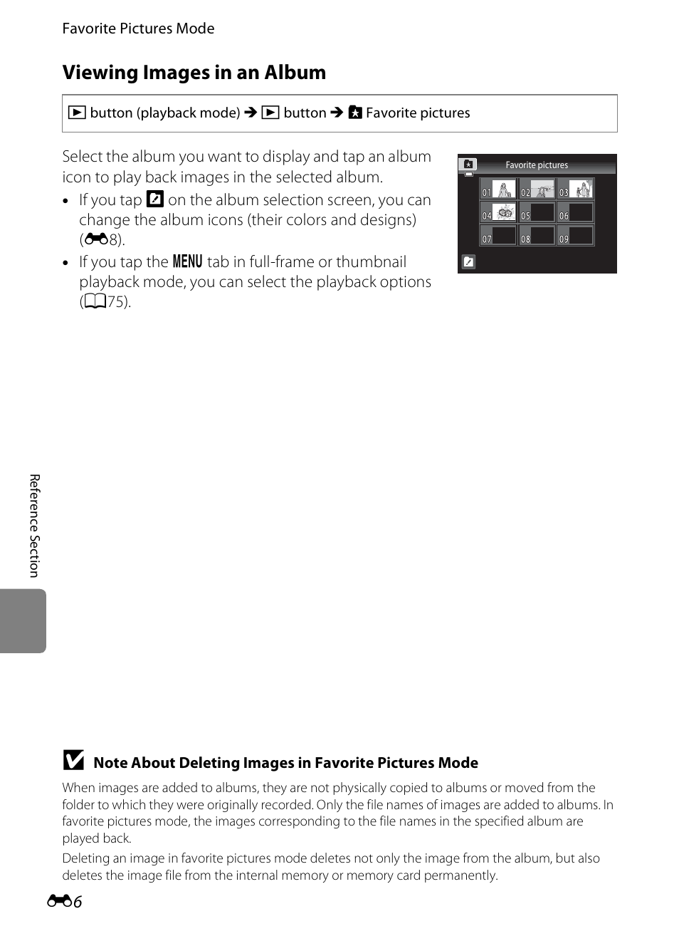 Viewing images in an album | Nikon S4300 User Manual | Page 114 / 224