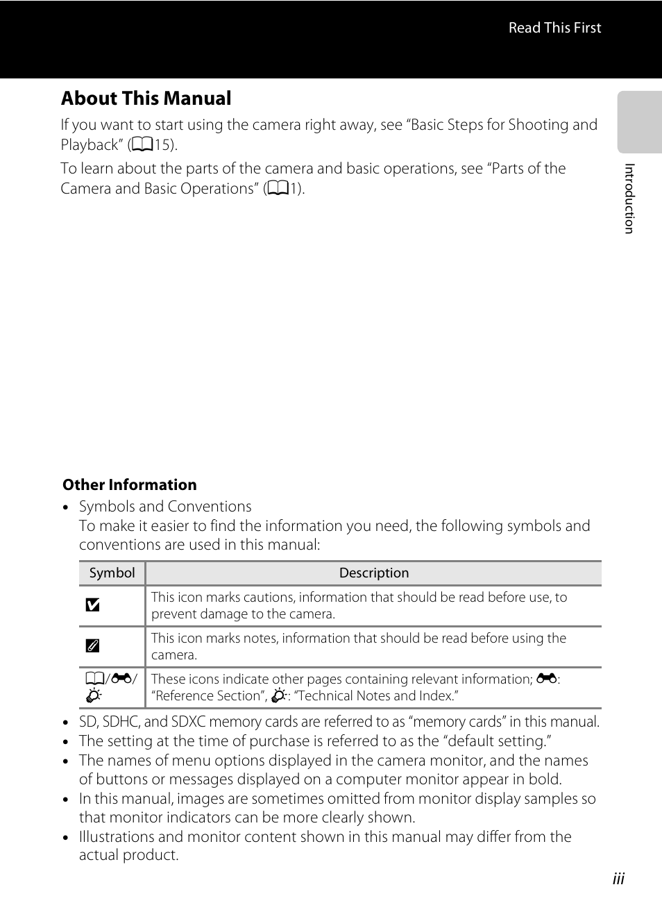 About this manual | Nikon S4300 User Manual | Page 5 / 224