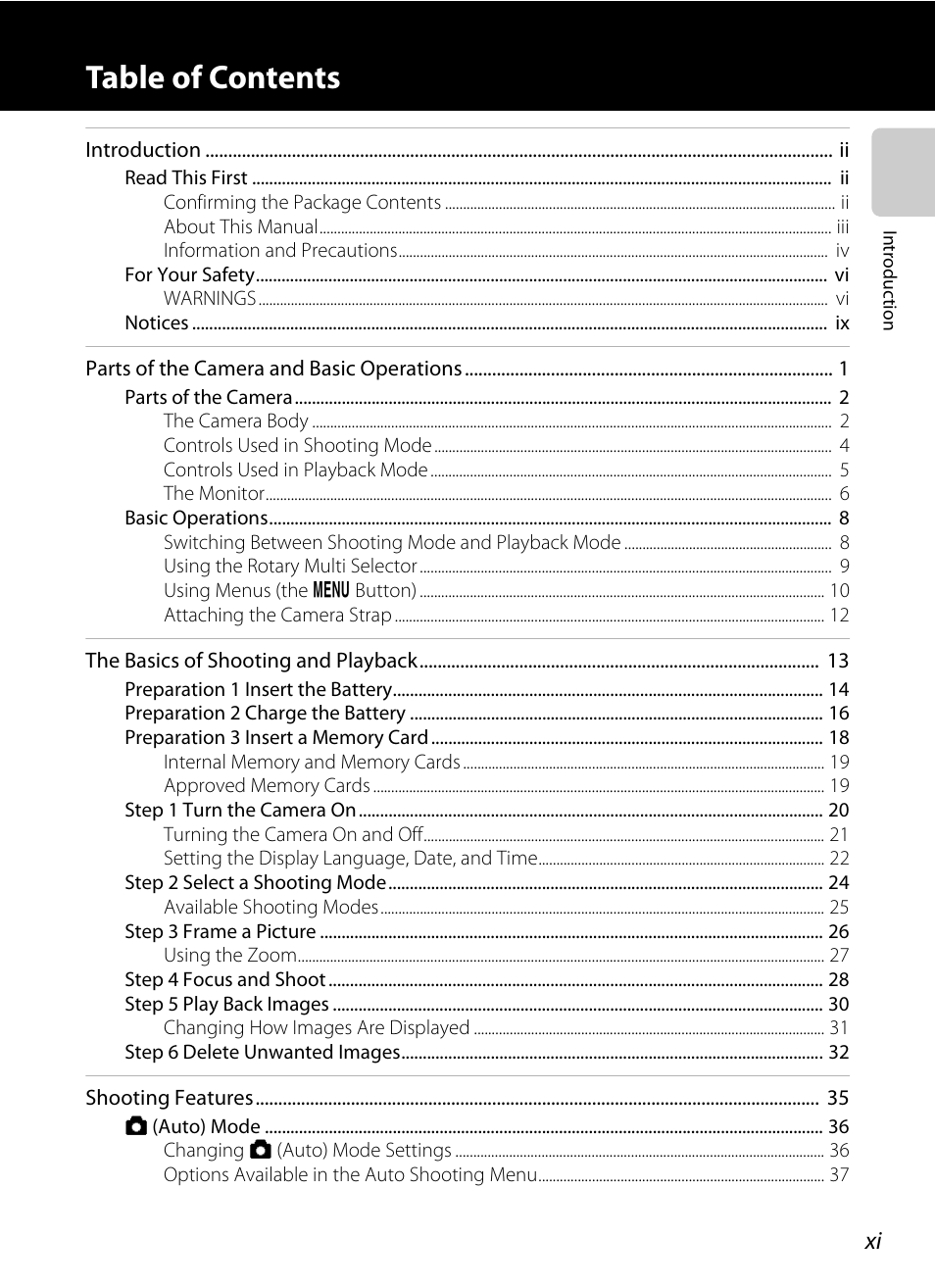 Nikon S6200 User Manual | Page 13 / 212