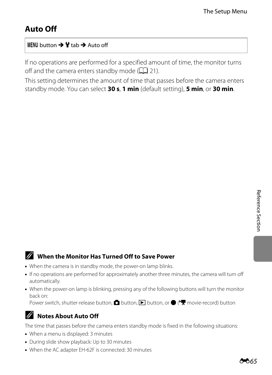 Auto off | Nikon S6200 User Manual | Page 171 / 212