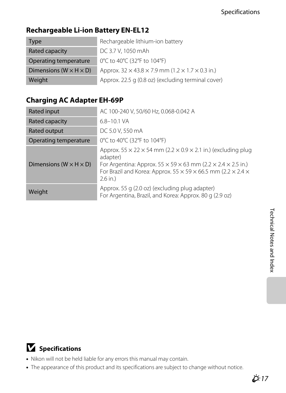 Nikon S6200 User Manual | Page 205 / 212