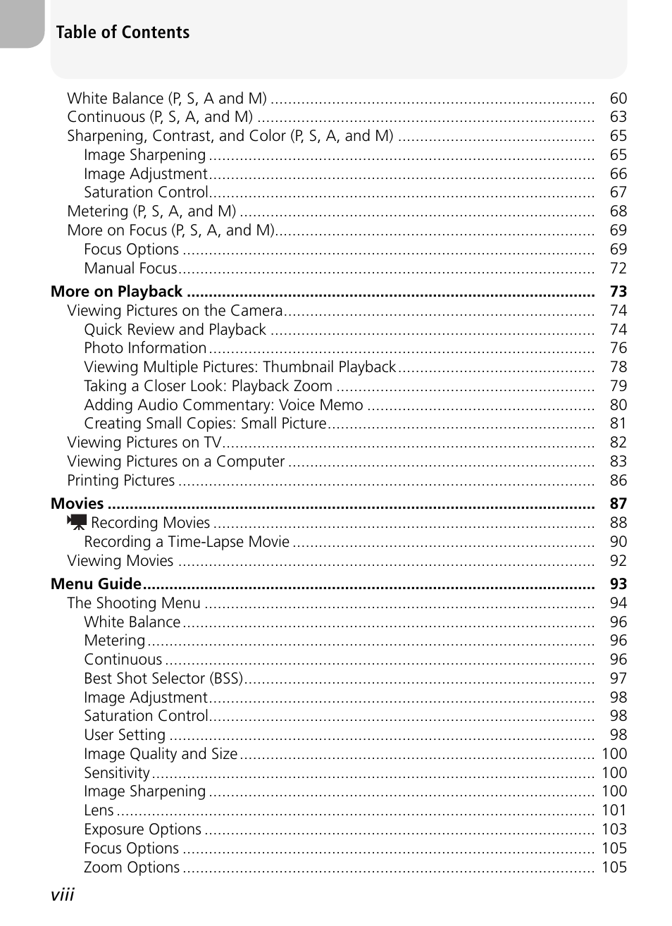 Nikon 5400 User Manual | Page 10 / 173