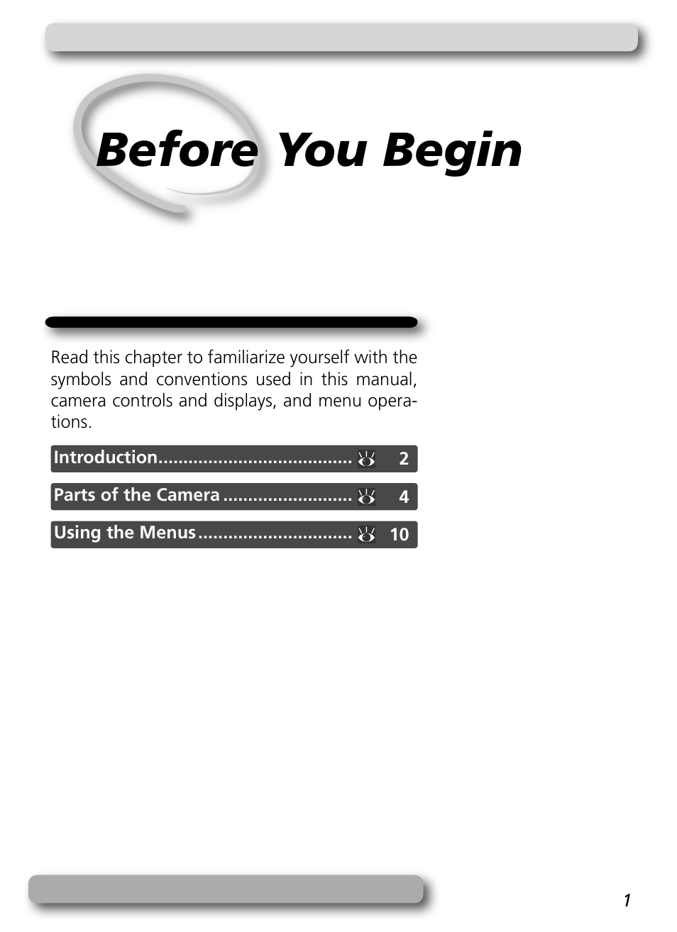 Before you begin | Nikon 5400 User Manual | Page 13 / 173