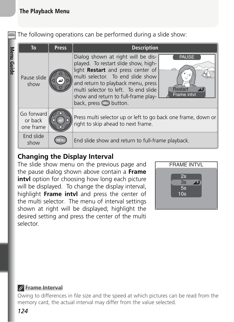 Changing the display interval | Nikon 5400 User Manual | Page 136 / 173