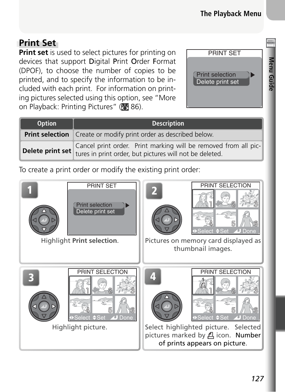 Print set | Nikon 5400 User Manual | Page 139 / 173