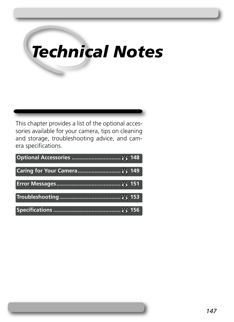 Technical notes | Nikon 5400 User Manual | Page 159 / 173