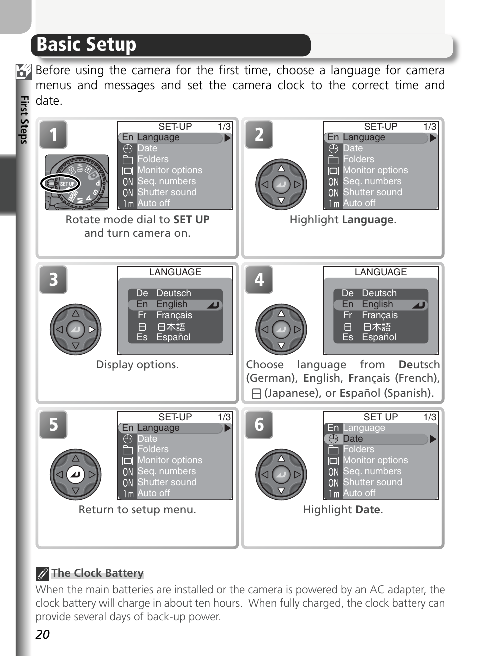 Basic setup | Nikon 5400 User Manual | Page 32 / 173