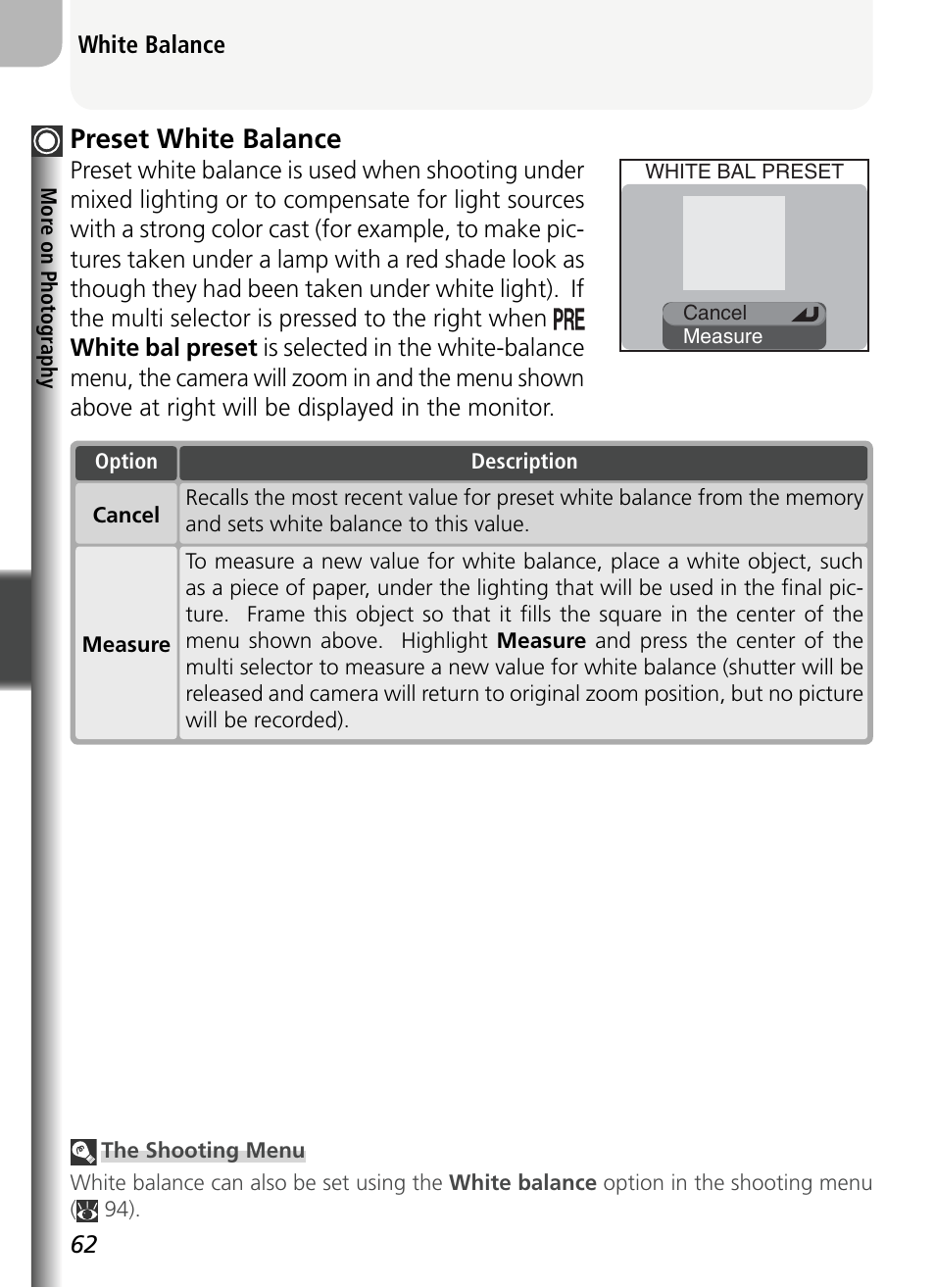 Preset white balance | Nikon 5400 User Manual | Page 74 / 173