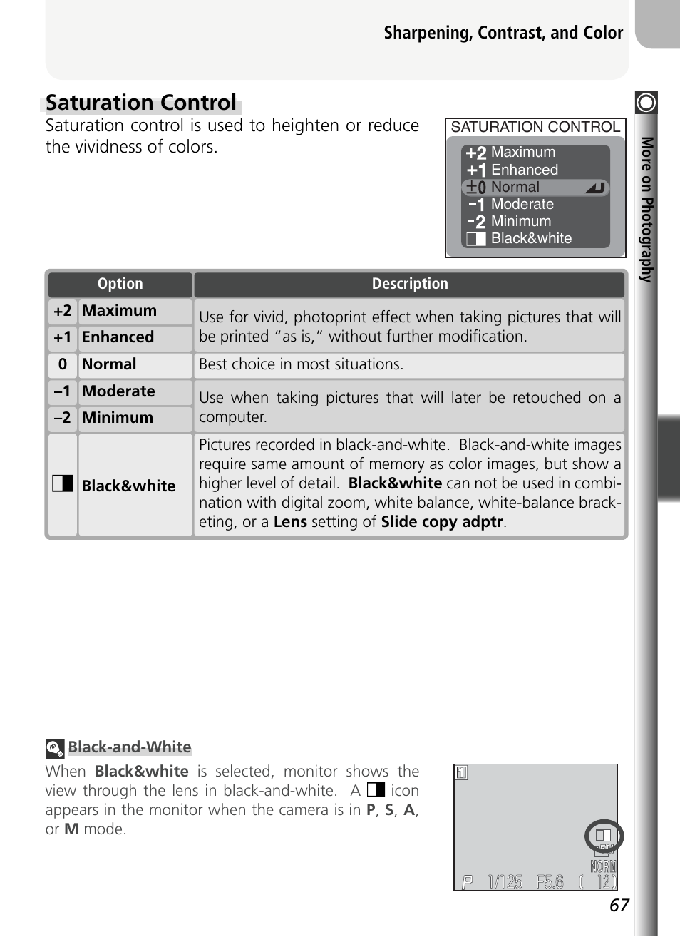 Saturation control | Nikon 5400 User Manual | Page 79 / 173