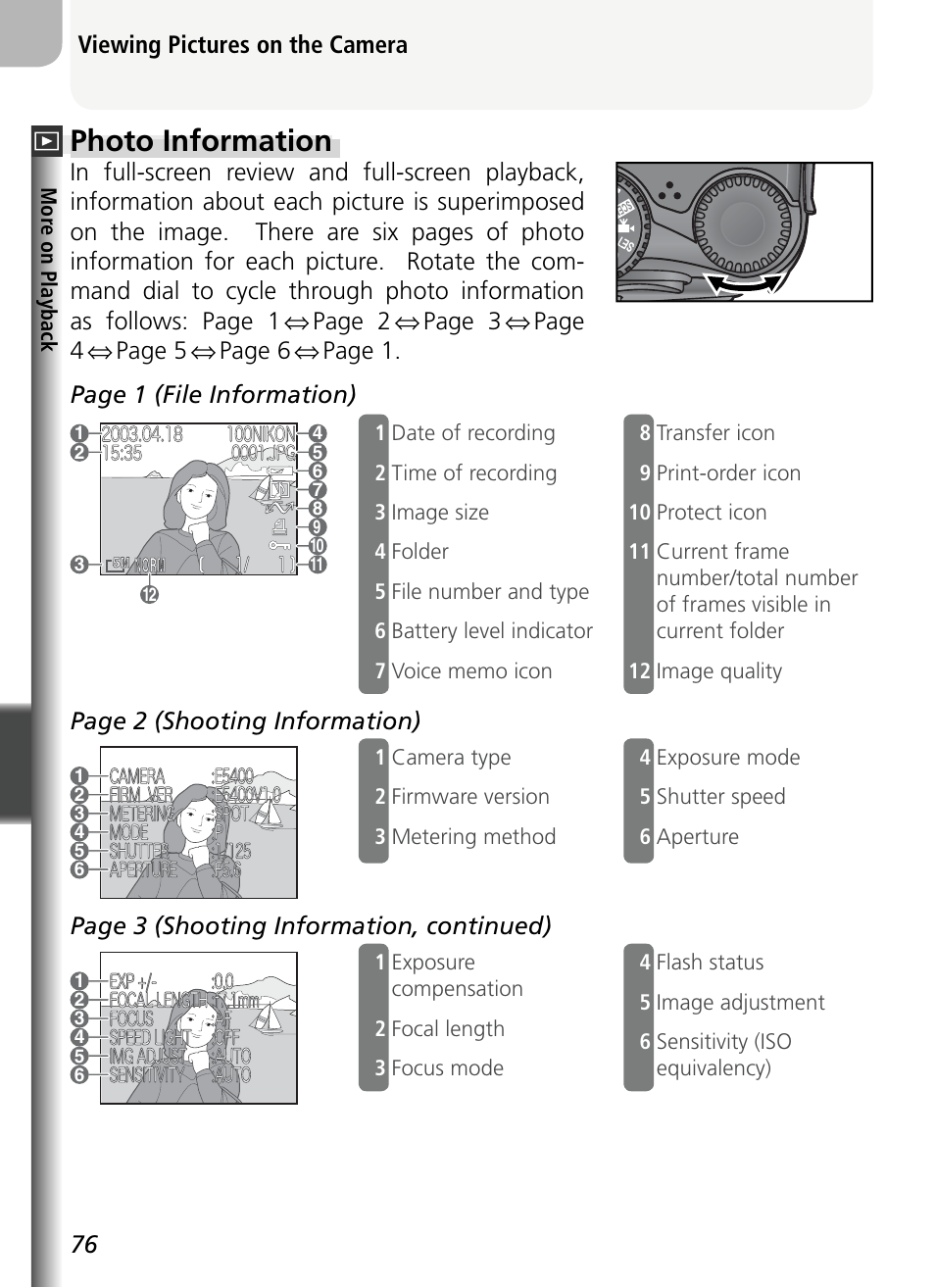 Photo information | Nikon 5400 User Manual | Page 88 / 173