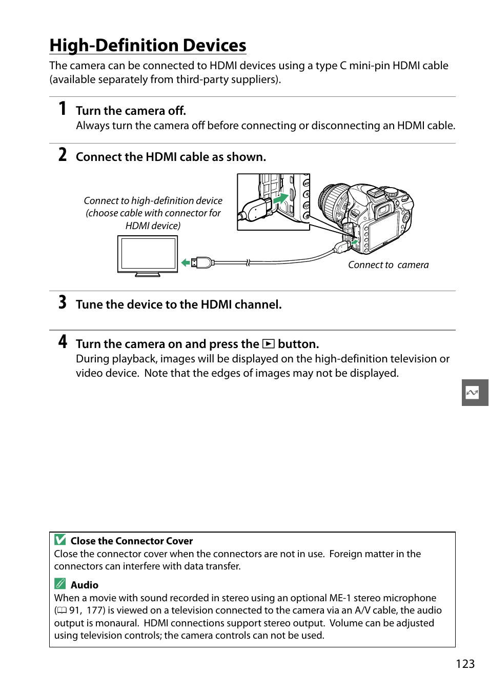 High-definition devices | Nikon D3200 User Manual | Page 139 / 228