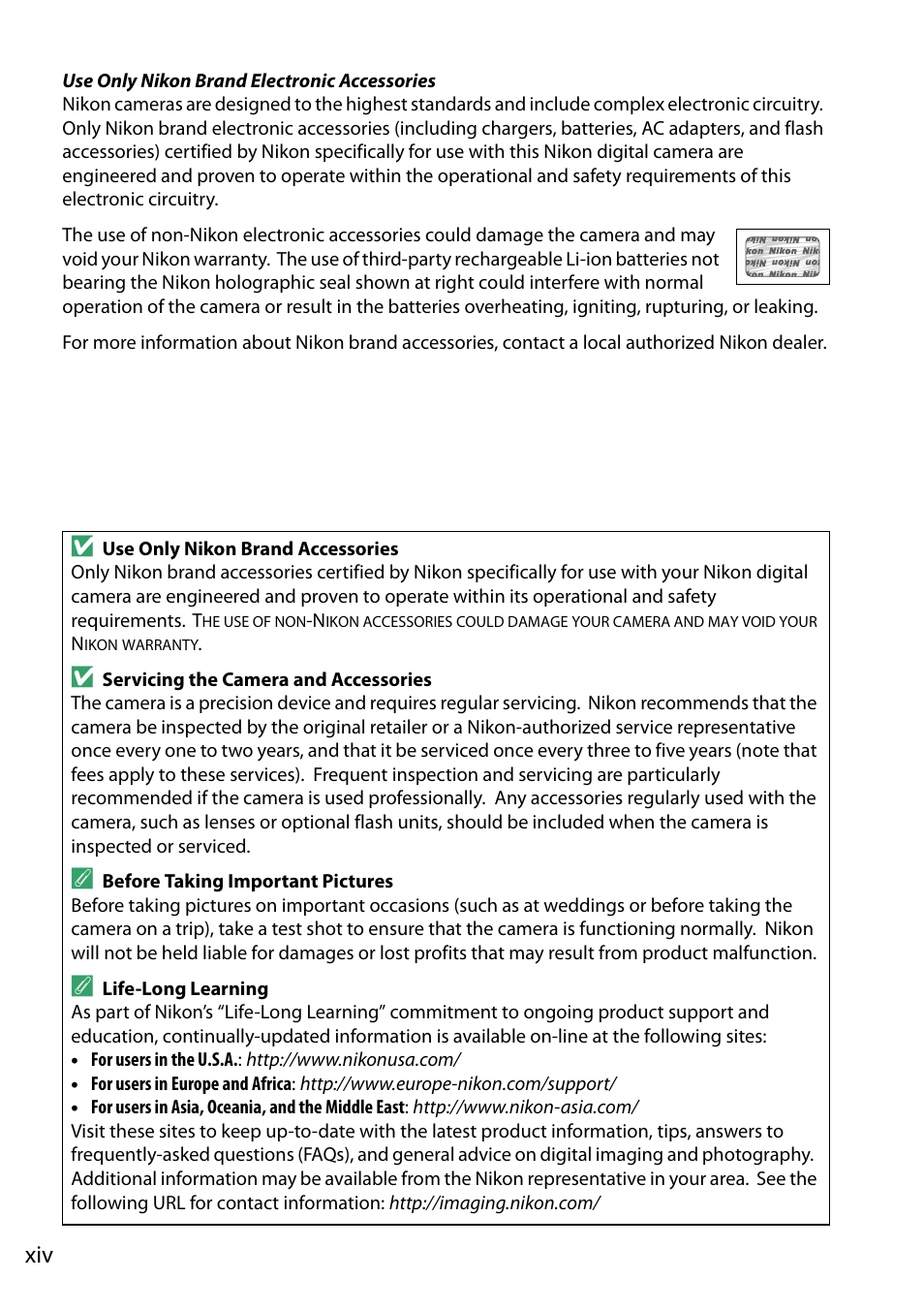 Nikon D3200 User Manual | Page 16 / 228