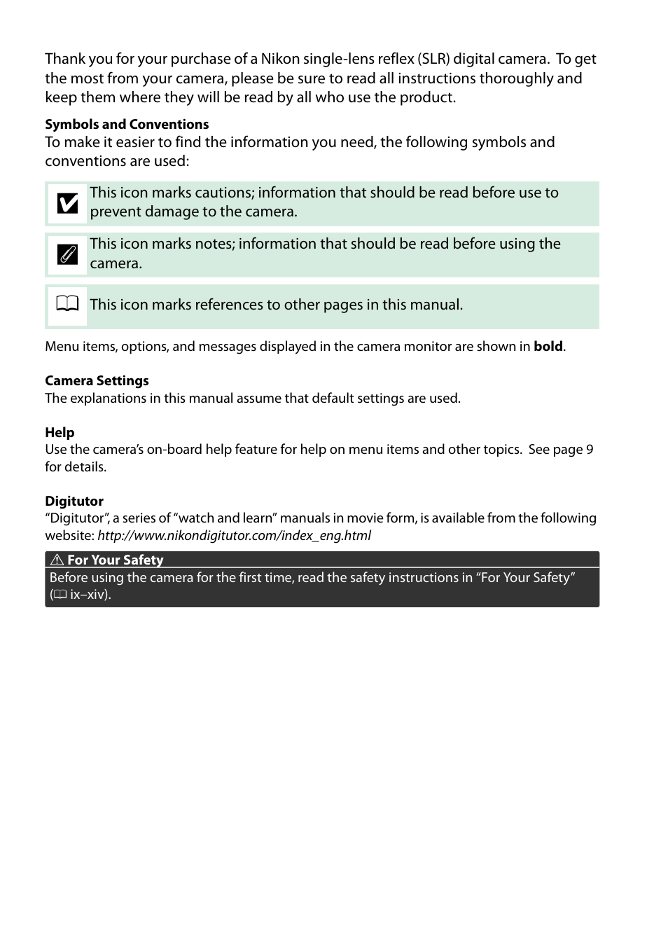 Nikon D3200 User Manual | Page 2 / 228
