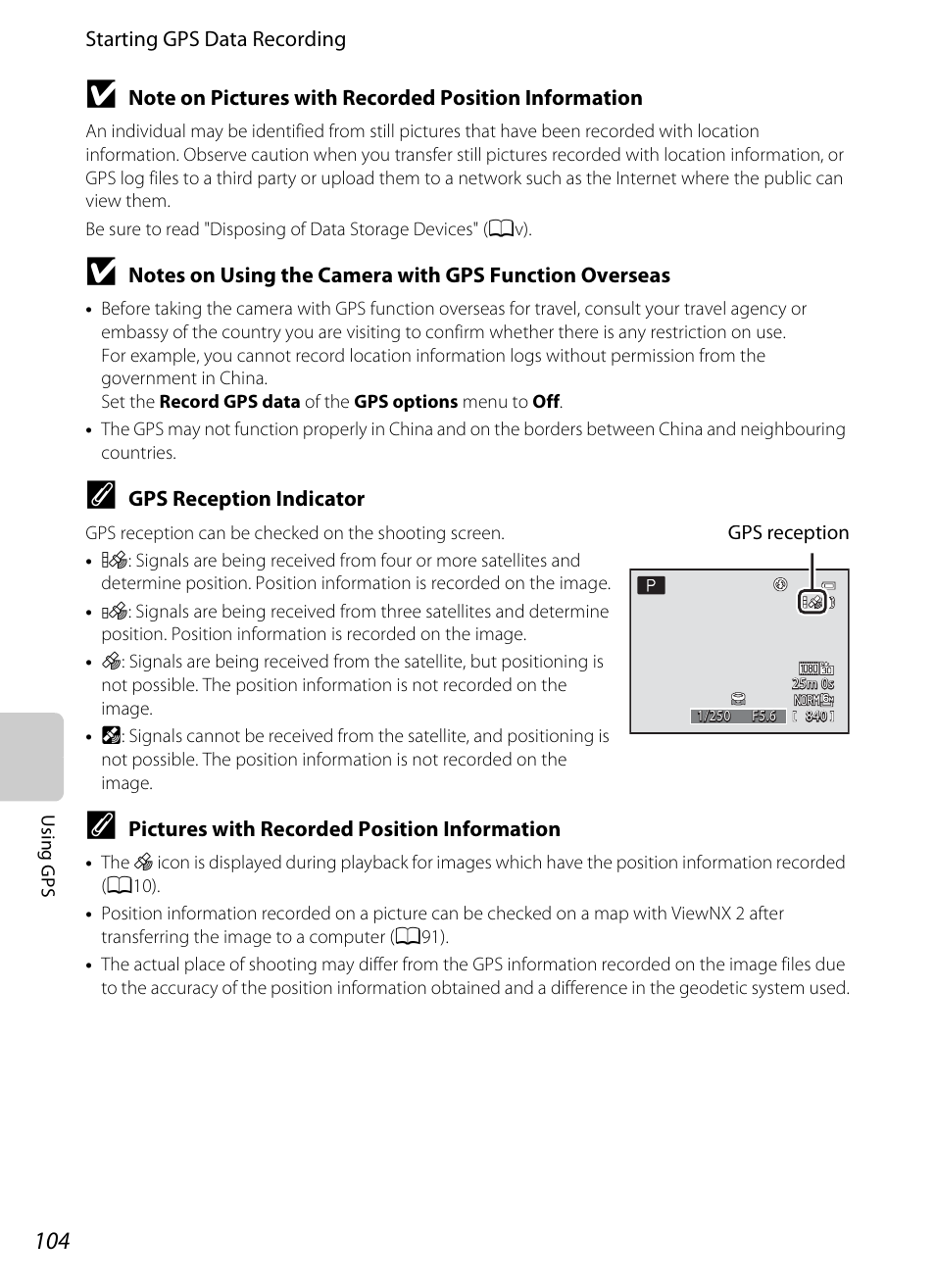 Nikon P510 User Manual | Page 122 / 260