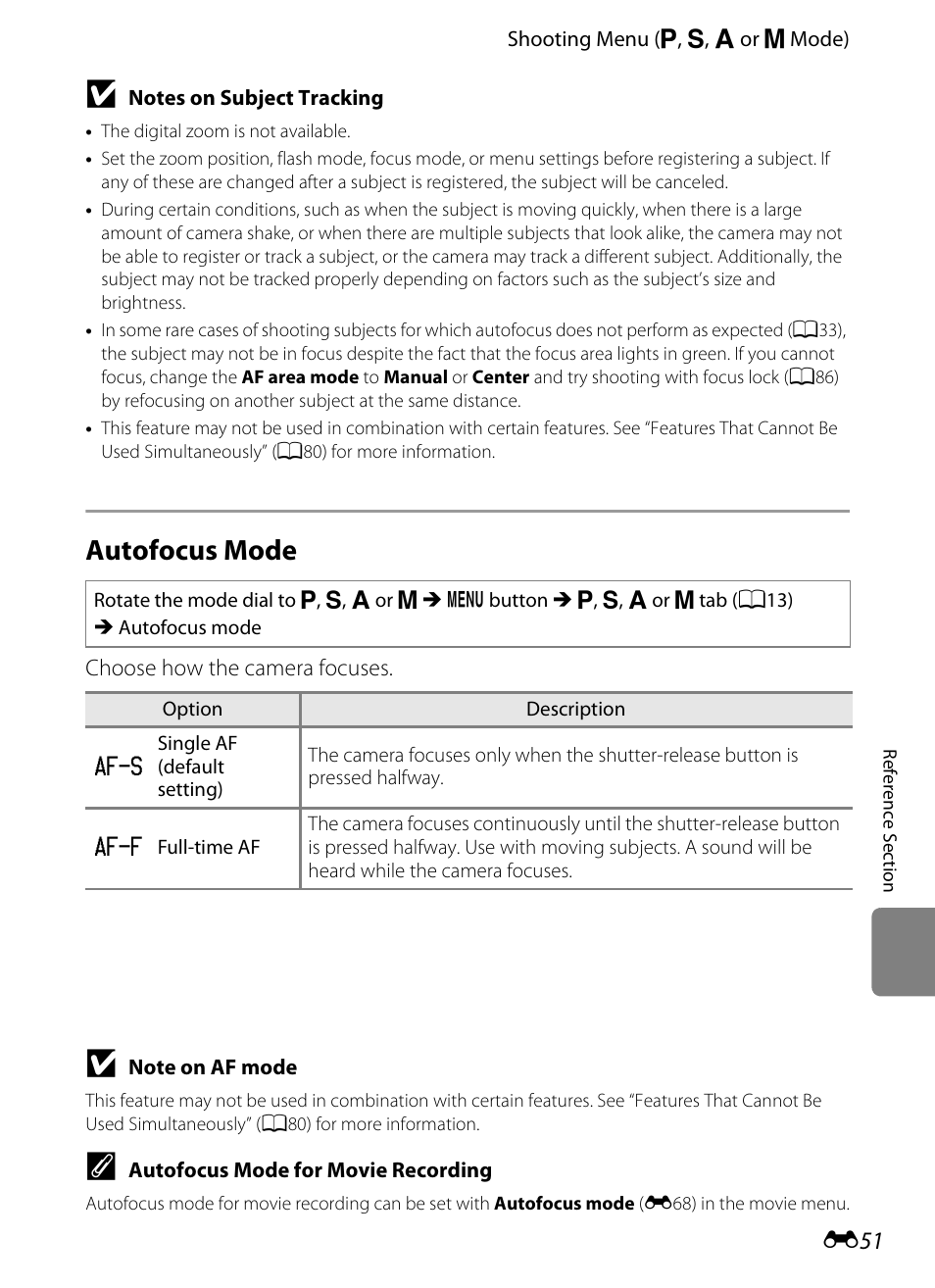 Autofocus mode | Nikon P510 User Manual | Page 181 / 260