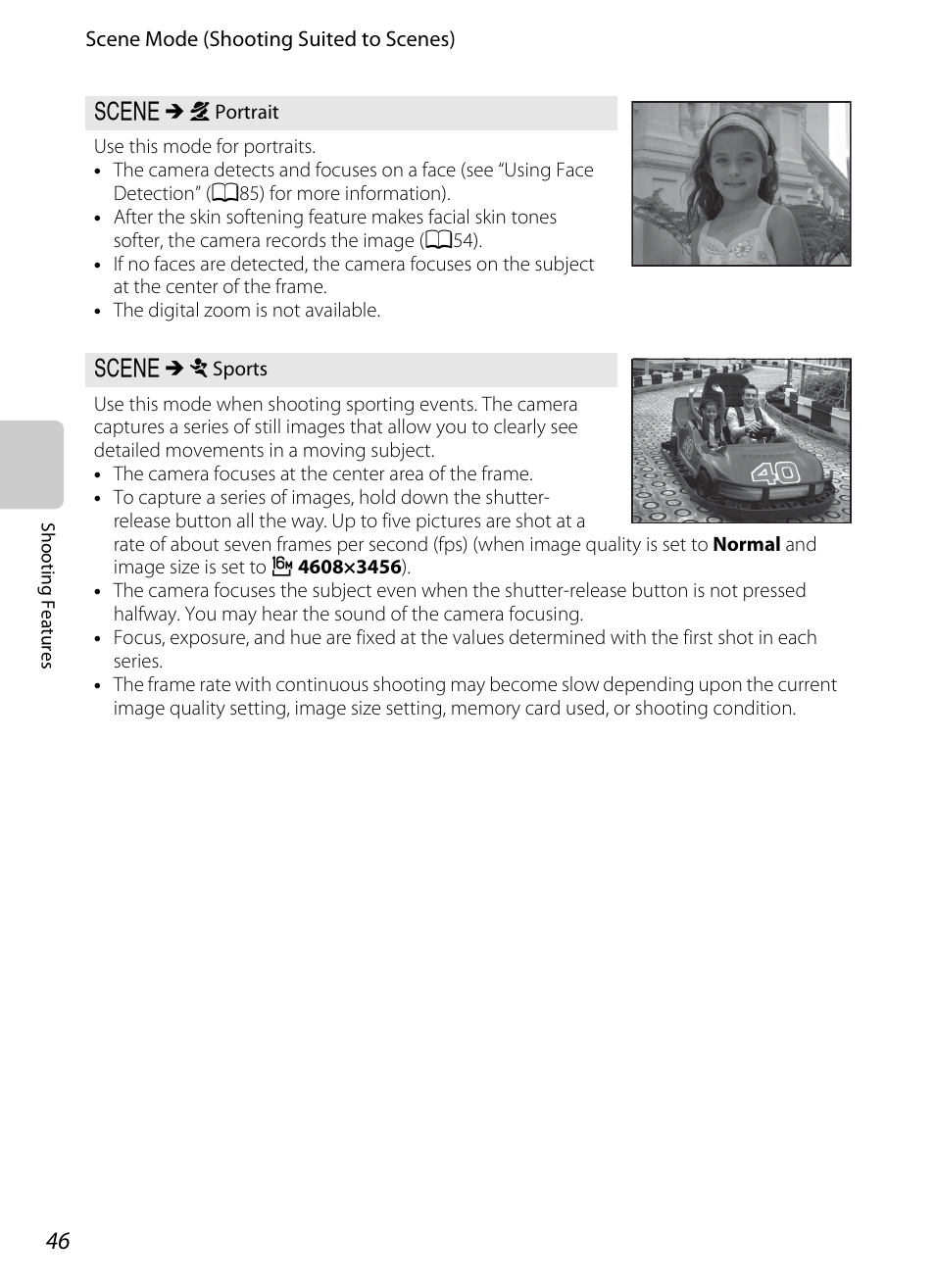 A46), Sports (a46) | Nikon P510 User Manual | Page 64 / 260