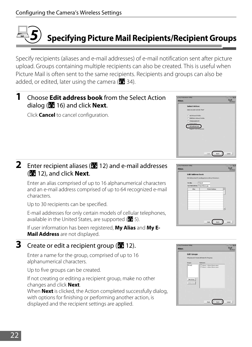 Groups, A 22), A 22) or | A 22 | Nikon S610 - S610c User Manual | Page 28 / 63