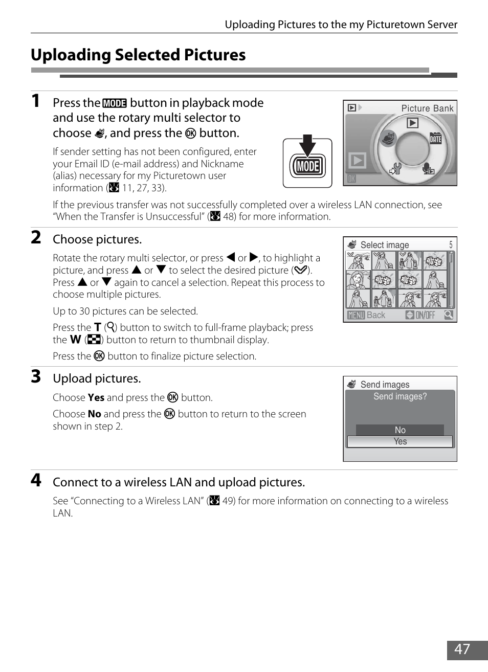 Uploading selected pictures | Nikon S610 - S610c User Manual | Page 53 / 63