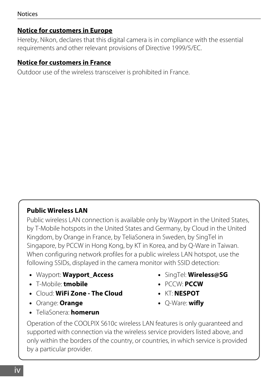 Nikon S610 - S610c User Manual | Page 6 / 63