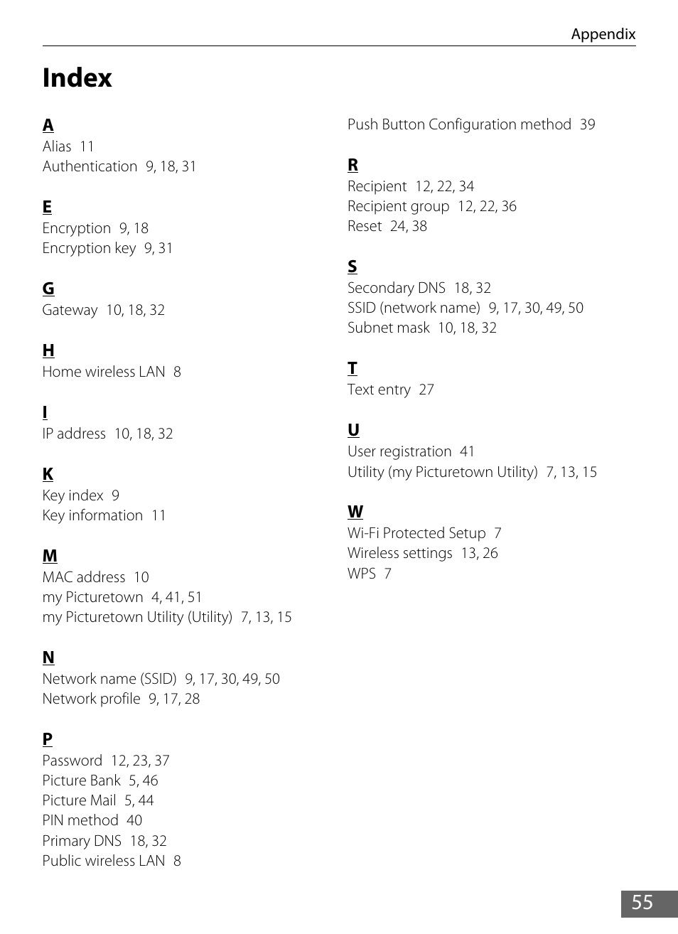 Index | Nikon S610 - S610c User Manual | Page 61 / 63