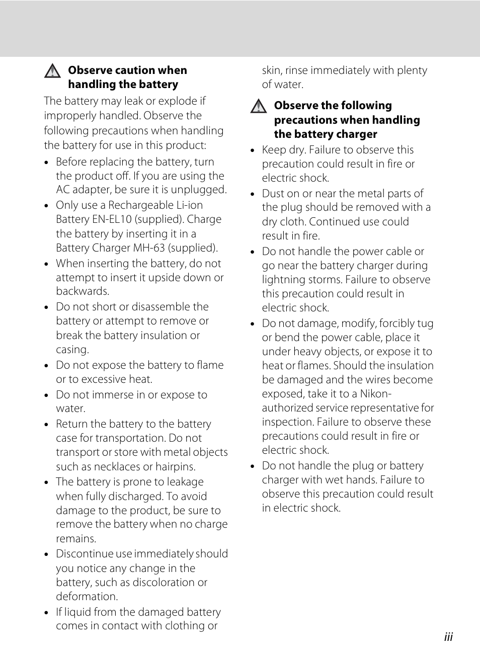 Nikon S520 User Manual | Page 5 / 154