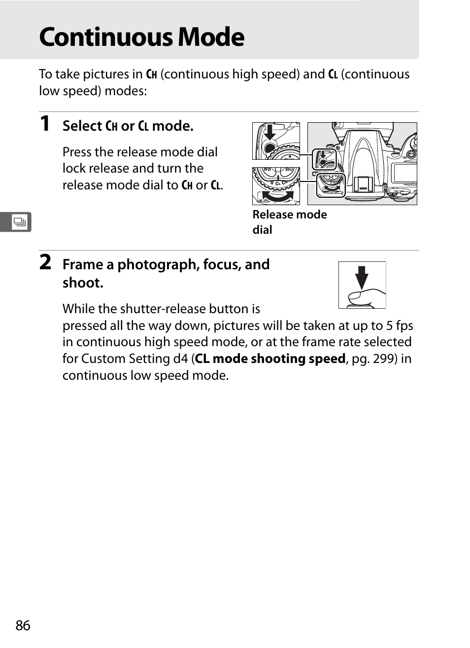 Continuous mode | Nikon D700 User Manual | Page 112 / 472