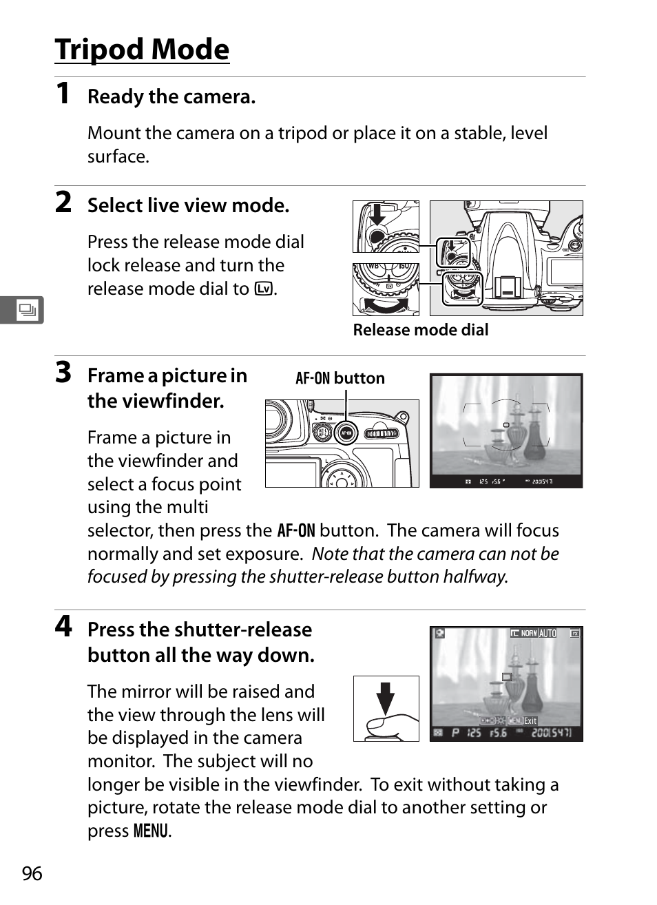 Tripod mode | Nikon D700 User Manual | Page 122 / 472