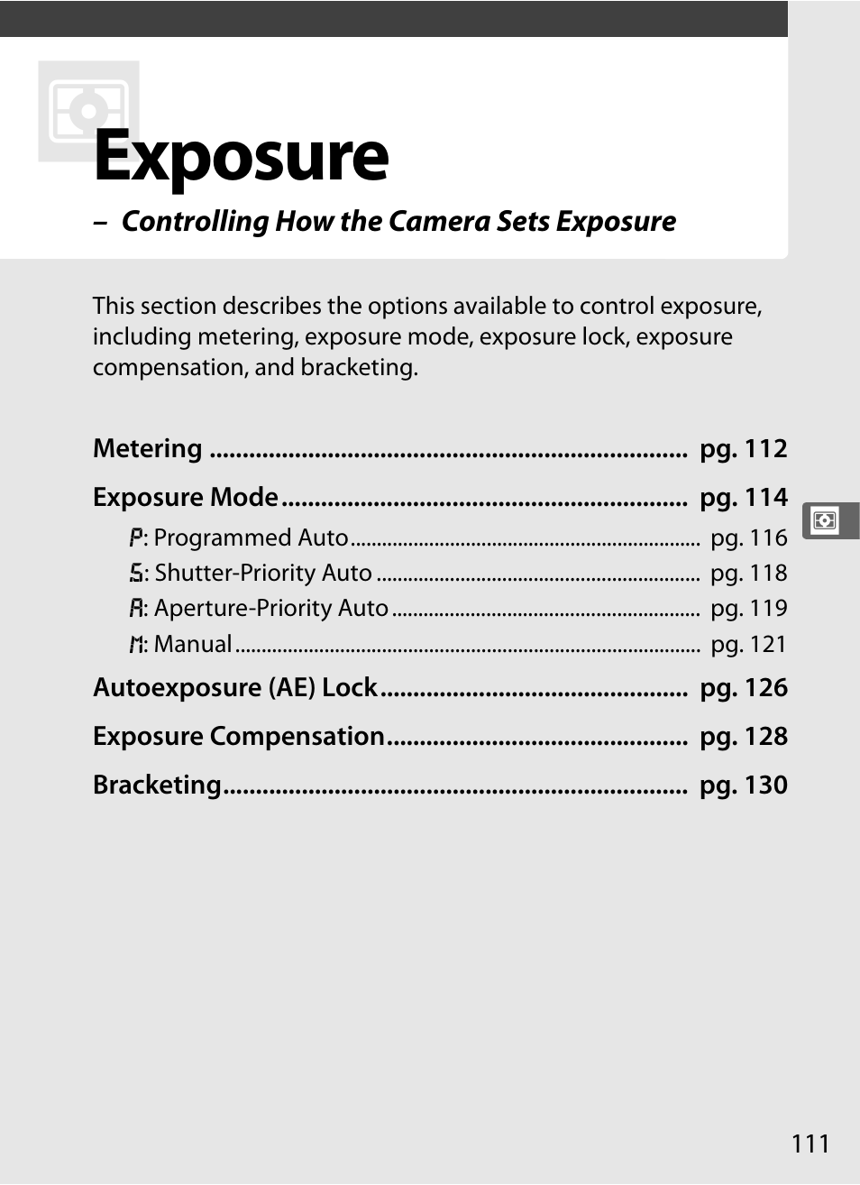 Exposure | Nikon D700 User Manual | Page 137 / 472