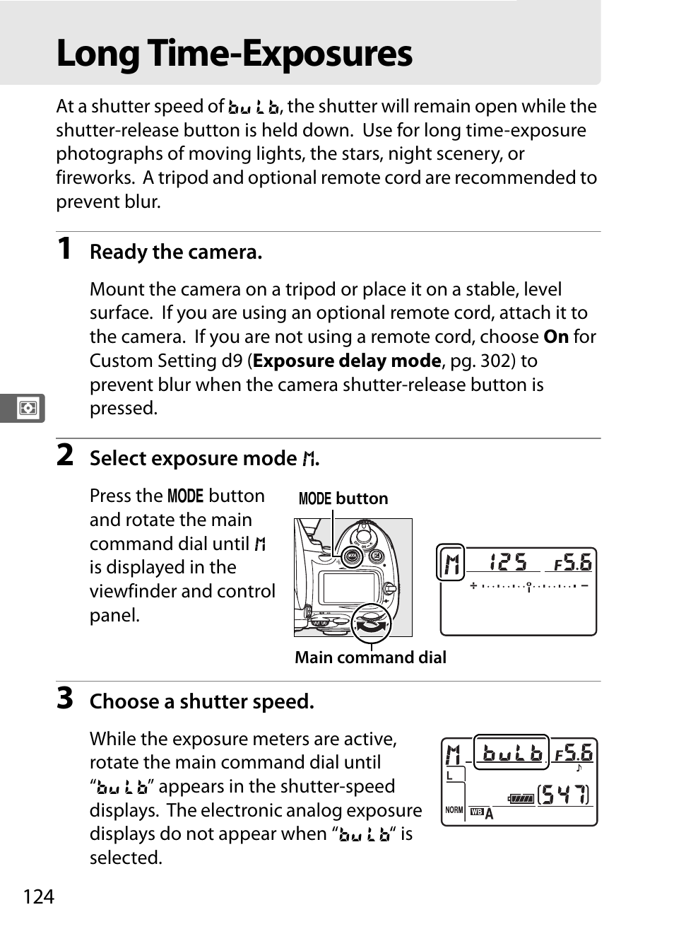 Long time-exposures | Nikon D700 User Manual | Page 150 / 472