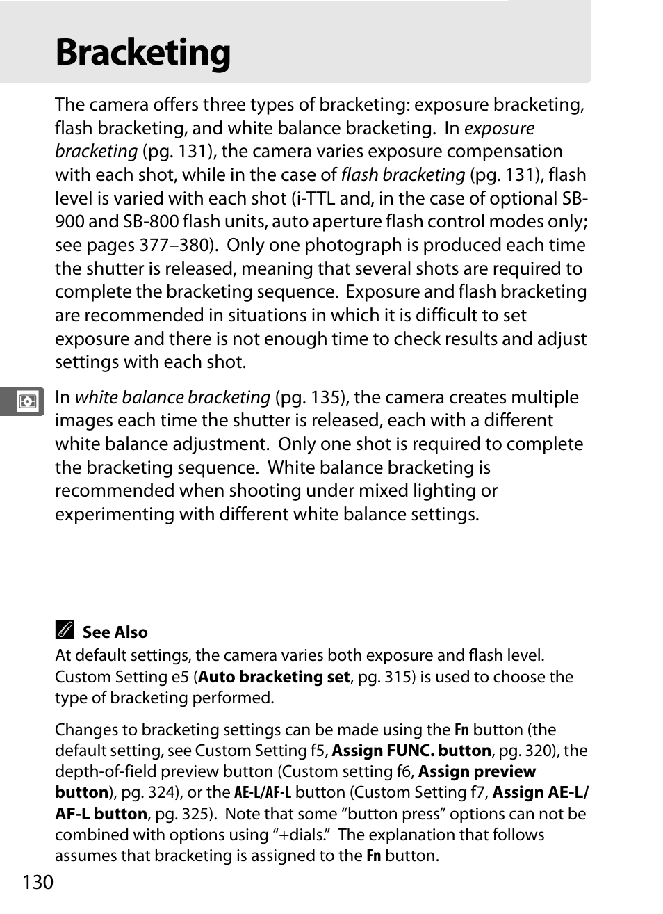 Bracketing | Nikon D700 User Manual | Page 156 / 472