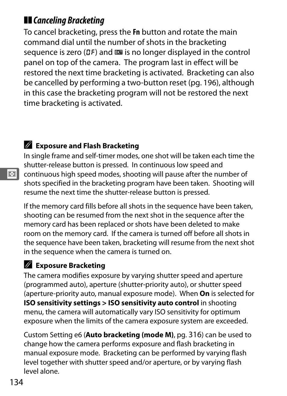 Canceling bracketing | Nikon D700 User Manual | Page 160 / 472