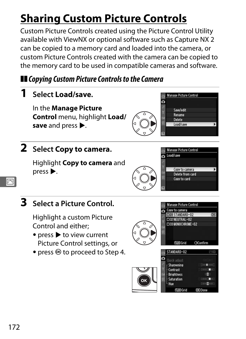 Sharing custom picture controls | Nikon D700 User Manual | Page 198 / 472